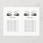 Silver Glitter Makeup Eye Lash Printers Logo Flyer (Achterkant)