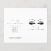 Silver Glitter Makeup Eye Lash Printers Logo Flyer (Voorkant)