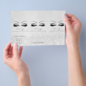 Silver Glitter Makeup Eye Naam Lash DL Flyer (Hand)