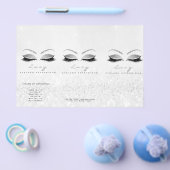 Silver Glitter Makeup Eye Naam Lash DL Flyer (Enkel)
