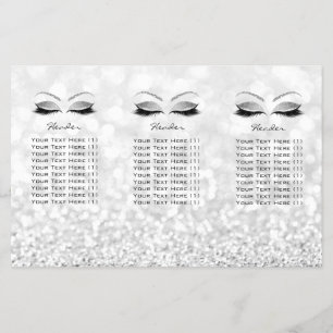 Silver Glitter Makeup Oyes Grey Lash DL 3 Flyer