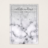 Silver Glitter Marble Ombre Earring Display Kaart (Voorkant)