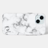 Silver Glitter Marble Persoonlijk Case-Mate iPhone Case (Achterkant (horizontaal))