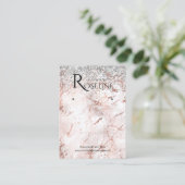 Silver glitter marble white Logo earing Display Visitekaartje (Staand voorkant)