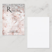Silver glitter marble white Logo earing Display Visitekaartje (Voorkant / Achterkant)