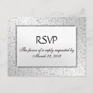 Silver Glitter Menu RSVP
