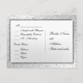 Silver Glitter Menu RSVP (Achterkant)