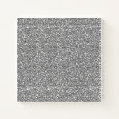 Silver Glitter Minimalist Journal-laptop Notitieboek (Achterkant)
