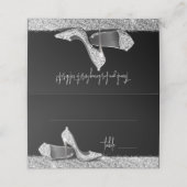 Silver Glitter Modern Glam High Hiel Shoes (Buitenkant ongevouwen)