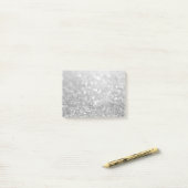 Silver Glitter Modern Post-it® Notes (Op bureau)