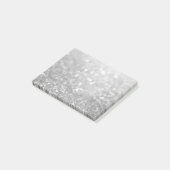 Silver Glitter Modern Post-it® Notes (Schuin)