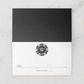 Silver Glitter Monogram Poker Chip Casino Wedding (Buitenkant ongevouwen)