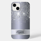 Silver glitter naam Case-Mate iPhone case (Achterkant)