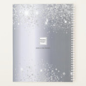 Silver glitter-naamscript planner (Achterkant)