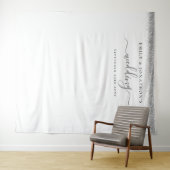 Silver Glitter Names Weddenschap Achtergrond Wandkleed (In Situ (horizontaal))