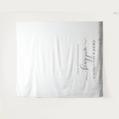 Silver Glitter Names Weddenschap Achtergrond Wandkleed (Voorkant (horizontaal))