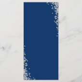 Silver Glitter Navy Blue First Menu (Achterkant)