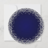 Silver Glitter Navy Ombre 50th Birthday Kaart (Achterkant)
