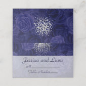 Silver Glitter op Royal Blue Rozen (Buitenkant ongevouwen)