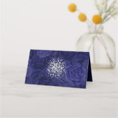 Silver Glitter op Royal Blue Rozen (Achterkant)