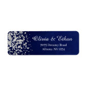 Silver Glitter over Royal Blue Etiket (Voorkant)