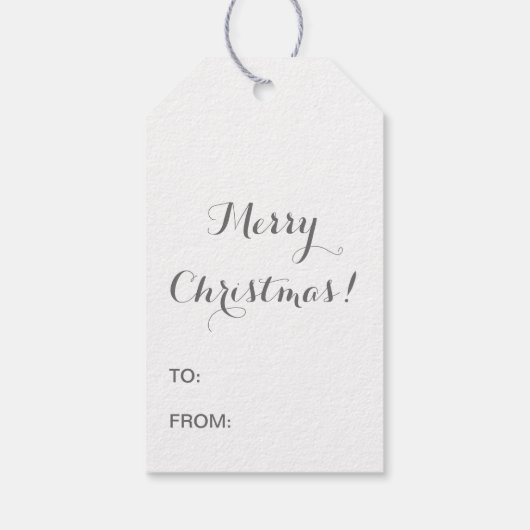 Silver Glitter Pattern Kijk-like Deer Head Cadeaulabel (Achterkant)