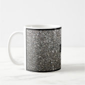 Silver Glitter Persoonlijke naam Koffiemok (Links)