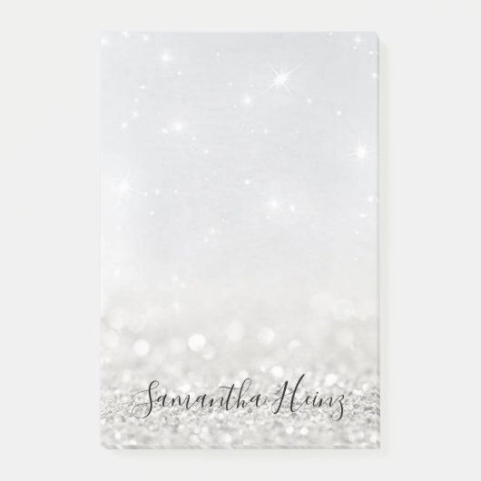 Silver Glitter post-it noten Post-it® Notes (Voorkant)