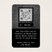 Silver Glitter Private Security IT Professional Visitekaartje (Achterkant)