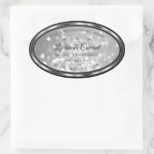 Silver Glitter Product Labels mousserende diamante (Tas)
