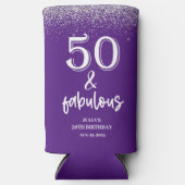 Silver Glitter Purple 50th Birthday Party  (Voorkant)