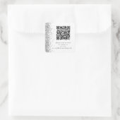 Silver Glitter QR-code naar RSVP Weddenschap Vierkante Sticker (Tas)