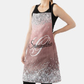 Silver Glitter Roos Gold Foil Fancy Monogram Schort (Insitu)