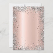 Silver Glitter Roos Gold Metal 18e verjaardag Kaart (Achterkant)