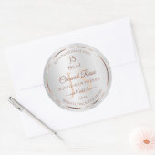 Silver Glitter Roos Gold Product Labels Initialen (Envelop)