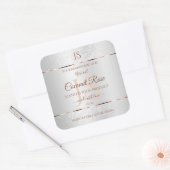 Silver Glitter Roos Gold Product Labels Initialen (Envelop)