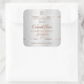 Silver Glitter Roos Gold Product Labels Initialen (Tas)