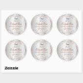 Silver Glitter Roos Gold Product Labels met Logo (Vel)