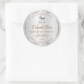 Silver Glitter Roos Gold Product Labels met Logo (Tas)