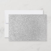 SILVER GLITTER RSVP KAART (Achterkant)