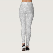 Silver Glitter Shiny Sparkley Leggings (Achterkant)