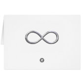 Silver Glitter Silver Infinity Table Place Card (Achterkant Horizontaal)