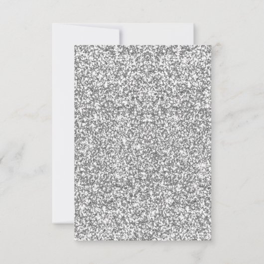 Silver Glitter Silver Infinity Table Place Card Kaart (Achterkant)