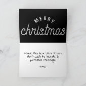 Silver Glitter Snowflake Kaart (Binnen)