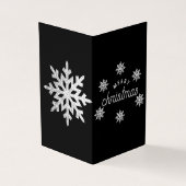 Silver Glitter Snowflake-kerstkaarten Kaart (Buitenkant)