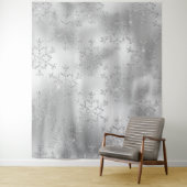 Silver Glitter Snowflake Photo Backdrop  Wandkleed (In situ)