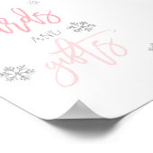 Silver Glitter Snowflakes | Kaarten en cadeaubonne Poster (Hoek)