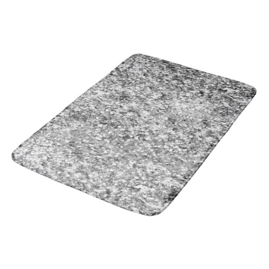 Silver Glitter Sparkle Badmat (Gekanteld)