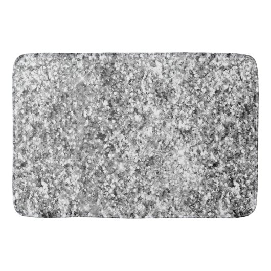 Silver Glitter Sparkle Badmat (Voorkant)