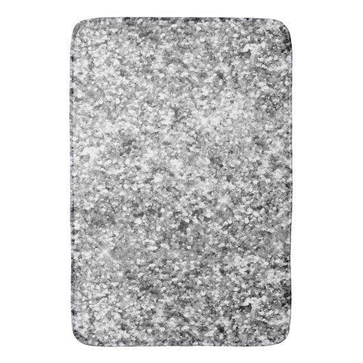 Silver Glitter Sparkle Badmat (Voorkant Verticaal)